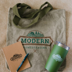 Homestead Tote, Green Tumbler, Notebook and Pen Bundle